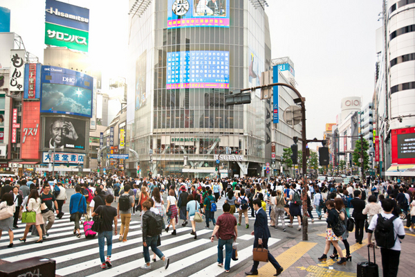 Sunny day in Shibuya Miljöbeskrivning, gestaltning och analys